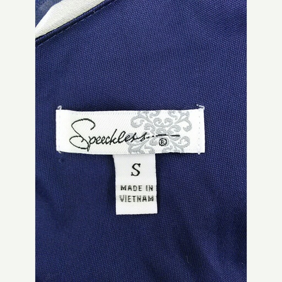 Blue White Chevron Dress Sz Small - Picture 6 of 6